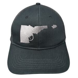 Idaho Gun Snapback Trucker Hat Black One Size Adjustable Embroidered Clique